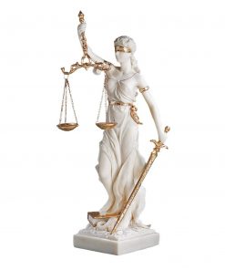 Stojaca Mramorová bielo/zlatá 'Justice Lady'