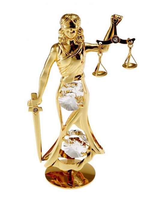 Lady Justice malá s kryštáľmi od Swarovského