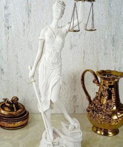 Socha Justície Bella 46cm s imitáciou mramoru