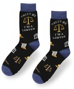 Ponožky pre právnikov s nápisom Trust Me I'm a Lawyer – Obrázok 5